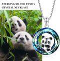 wholesale 925 Sterling Silver Panda Pendant Necklace - Bear s for Women Girls-0-5