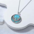 wholesale 925 Silver Phoenix Turquoise Pendant Necklace Anniversary Animal Birthday Gifts for Her-0-3