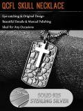 wholesale 925 Sterling Silver Black Stone Engraved Cross Dog Tag Pendant Necklace for Men Gifts for Dad Husband Son-0-3