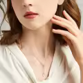wholesale 925 Sterling Silver Phantom of The Opera Mask Pendant with Rose Flower Chain Necklaces Gifts for Women-0-1