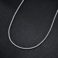 wholesale 925 Sterling Silver 3 mm Shiny Cubic Zirconia Cut Cable Chain Necklace for Men & Women - Lengths from 18 to 24 Inches-0-2