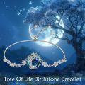 wholesale 925 Sterling Silver Tree of Life Bracelet for Women Birthstone Charm Gemstone Anniversary Birthday Christmas Gifts for Wife Mom-0-21