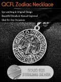 wholesale S925 Sterling Silver Libra Zodiac Sign Pendant Necklace for Men's Astrology Jewelry-0-3