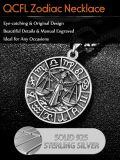 wholesale 925 Sterling Silver Zodiac Pendant With Astrological Design And Engraved Details-0-3