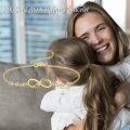 wholesale 14K Gold Infinity Mom Heart Charm Bracelet - Elegant for Mother's Day Anniversary-0-4