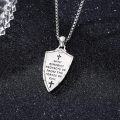 wholesale 925 Sterling Silver St. Benedict Shield Protection Pendant Necklaces for Men Christian s-0-2