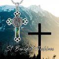 wholesale 925 Sterling Silver Cross Pendant with Abalone Shell and Religious Figures - Perfect Gift for Women & Men-0-5