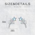 wholesale 925 Sterling Silver Star Moonstone Studs with Cubic Zirconia for Non-Pierced Ears-0-4