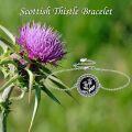 wholesale 925 Sterling Silver Celtic Thistle Charm Bracelet with Black Enamel and Gothic Design - Gift Ideas for Her-0-4
