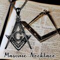 wholesale Sterling Silver Men s Necklace Masonic Memento Mori Skull Allah Viking Thor s Hammer Trident Aztec Anchor Pendant-0-5