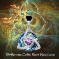 wholesale TOUPOP Celtic Birthstone Necklace For Women 925 Sterling Silver Trinity Knot Triquetra Austria Crystal Pendant Heart Birthstone Jewelry Birthday Anniversary Irish Scottish Gifts For Her Girlfriend -0-2