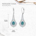 wholesale Sterling Silver 1 5ct Birthstone 6x8mm Oval Drop Earrings for Women-0-2