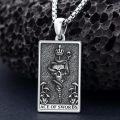 wholesale 925 Sterling Silver Ace of Swords Tarot Pendant Necklace s for Men Women Gifts Jewelry-0-4