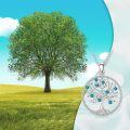 wholesale 925 Sterling Silver Blue Crystal Tree of Life Pendant Necklace s for Women-0-2