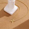 wholesale 14K Gold Plated 925 Sterling Silver A B E L R Tiny Letter Choker Necklace-0-5