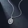 wholesale 925 Sterling Silver Oval Virgin Mary Pendant Necklace - Our Lady of Guadalupe Catholic Jewelry for Women and Men-0-4