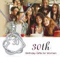 TOUPOP Sterling Silver Heart Pendant Necklace 30th Birthday Gift For Women-0-1