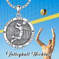 wholesale 925 Sterling Silver Volleyball Pendant Necklace Sport s for Women Girls-0-5