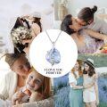 wholesale 925 Sterling Silver Austrian Crystal 12 Birthstone Heart Pendant Necklace for Women-0-2