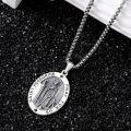 wholesale 925 Sterling Silver  Saint Peregrine Medal Pendant Necklace for Women-0-3