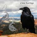wholesale 925 Sterling Silver Raven Moon Drop Earrings s for Women-0-5