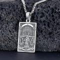 wholesale 925 Sterling Silver Justice Tarot Pendant Necklace s for Men Women Gifts Jewelry-0-4