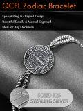 wholesale 925 Sterling Silver Libra Constellation Zodiac Sign Bracelet for Men-0-3