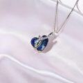wholesale 925 Sterling Silver Blue Austrian Crystal Heart Cremation Jewelry with Funnel and Sim Card Tool-0-3