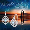wholesale 925 Sterling Silver Moonstone Celtic Knot Leverback Earrings for Women & Girls - Vintage  Ideas-0-5