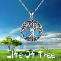 wholesale 925 Sterling Silver Abalone Shell Tree of Life Pendant Necklaces Wholesale - Irish s for Women-0-14