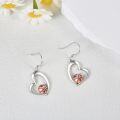 wholesale 925 Sterling Silver Heart-Shaped Basketball Dangle Earrings for Women-0-3