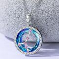 wholesale 925 Sterling Silver Blue Crystal Star Constellation Pendant Necklaces for Women Astrology Gifts-0-1