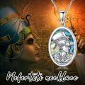 wholesale 925 Sterling Silver Medusa Hecate Nefertiti Goddess Pendant Necklace Magic Wicca Jewelry-0-2