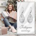 wholesale 925 Sterling Silver Vintage Filigree Teardrop Leverback Earrings-0-5
