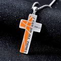 TOUPOP Sterling Silver Stone Sport Cross Pendant Necklace I Can Do All Things-0-3