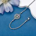 wholesale 925 Sterling Silver Tree of Life Compass Bracelet with Abalone Shell Gift for Women Men-0-2