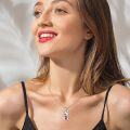 wholesale 925 Sterling Silver Gothic Cat Pendant Necklace with Red Heart Stone Witchy Jewelry for Women Men-0-4