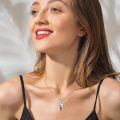 wholesale 925 Sterling Silver Gothic Cat Pendant Necklace with Red Heart Stone Witchy Jewelry for Women Men-0-4