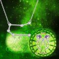 wholesale 925 Sterling Silver Austrian Crystal Zodiac Necklace - 12 Constellations Astrology s for Women-0-4