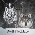 wholesale 925 Sterling Silver Norse Wolf Head Pendant - Viking  for Men & Women-0-4