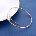 wholesale 925 Sterling Silver 925 & Rose Gold Freshwater Pearl Bangle Bracelet for Women Bridal Wedding Jewelry for Mom-0-2