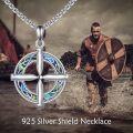 wholesale 925 Sterling Silver Abalone Shell Celtic Knot Cross Pendant Necklace  for Women-0-4