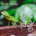 wholesale 925 Sterling Silver Gecko Lizard Dangle Hook Earrings Gothic  for Her-0-5