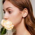 wholesale 14k White Gold Starburst Lab Diamond Stud Earrings For Women-0-1