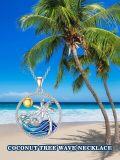 wholesale 925 Sterling Silver Ocean Wave Palm Tree Pendant Necklace for Women - Christmas Gifts-0-6