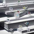 wholesale 925 Sterling Silver Crescent Moon Purple Birthstone Ring White Gold Plated For Women-0-6