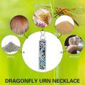 TOUPOP Silver Urn Necklace with Dragonfly-0-5