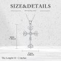 wholesale 925 Sterling Silver Lab-Grown Cubic Zirconia Cross Pendant Necklace D-VVS Quality for Women-0-4