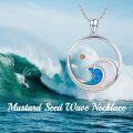 wholesale 925 Sterling Silver Opal Wave Necklace - Ocean Inspired s for Her-0-2