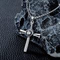 wholesale 925 Sterling Silver Baseball Cross Pendant Necklace  for Men & Women-0-2